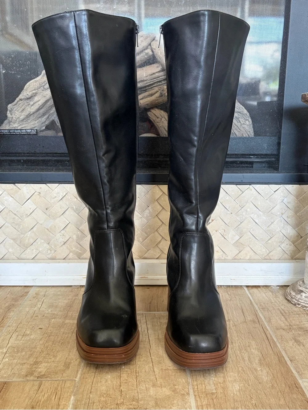 Torrid Black Platform Knee Boot - Wide Calf
